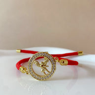 Crystals St. Miguel Charms Red or Brown Adjustable Bracelets