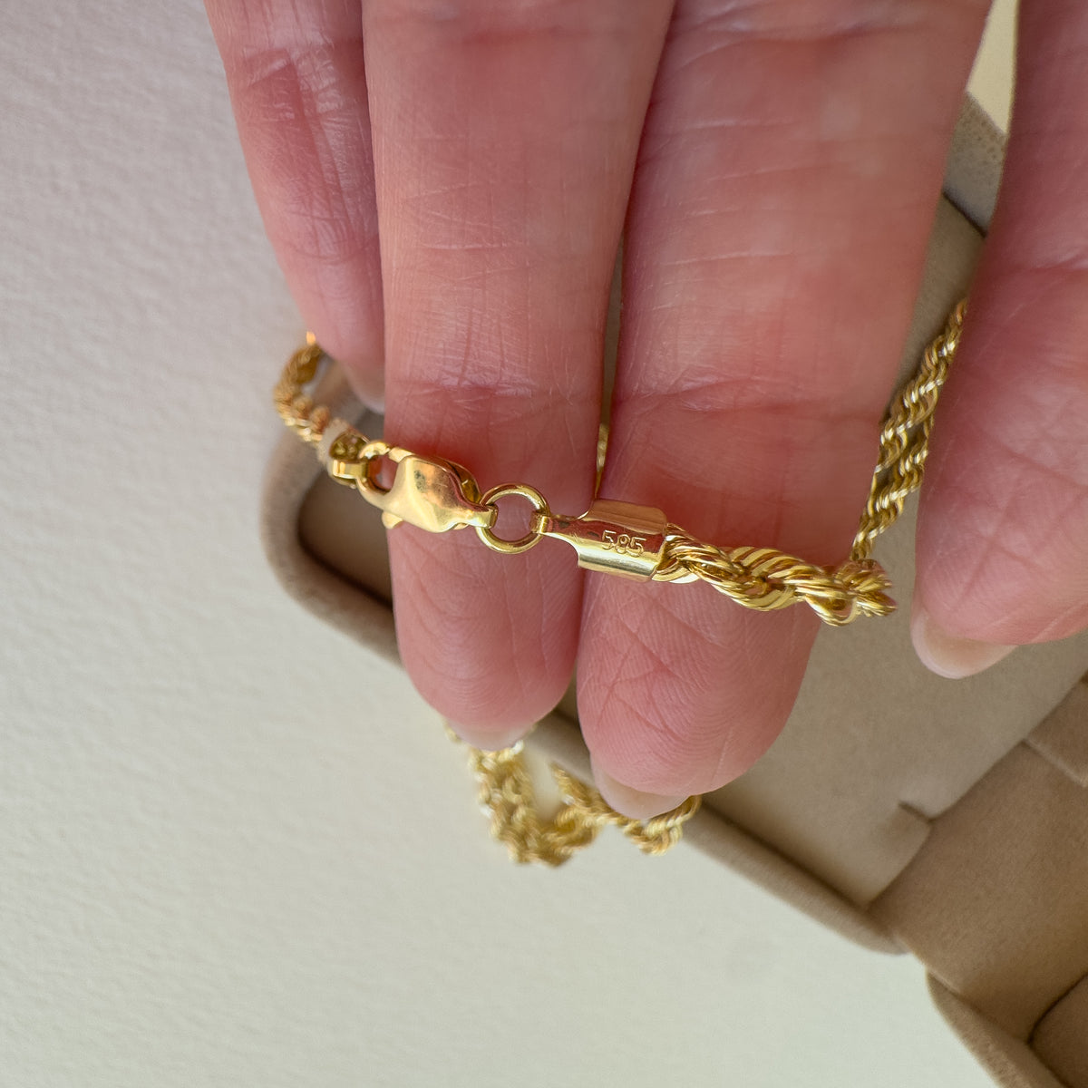 Men's Rope Classic Chain 14K Solid Gold Necklace