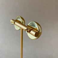 Golden Steel Circular Big Earrings