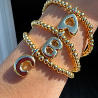 Medium Initial Elastic Bracelets