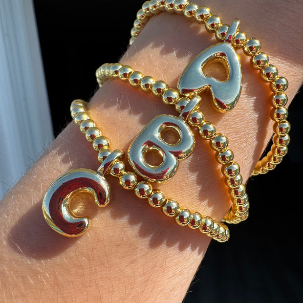 Medium Initial Elastic Bracelets