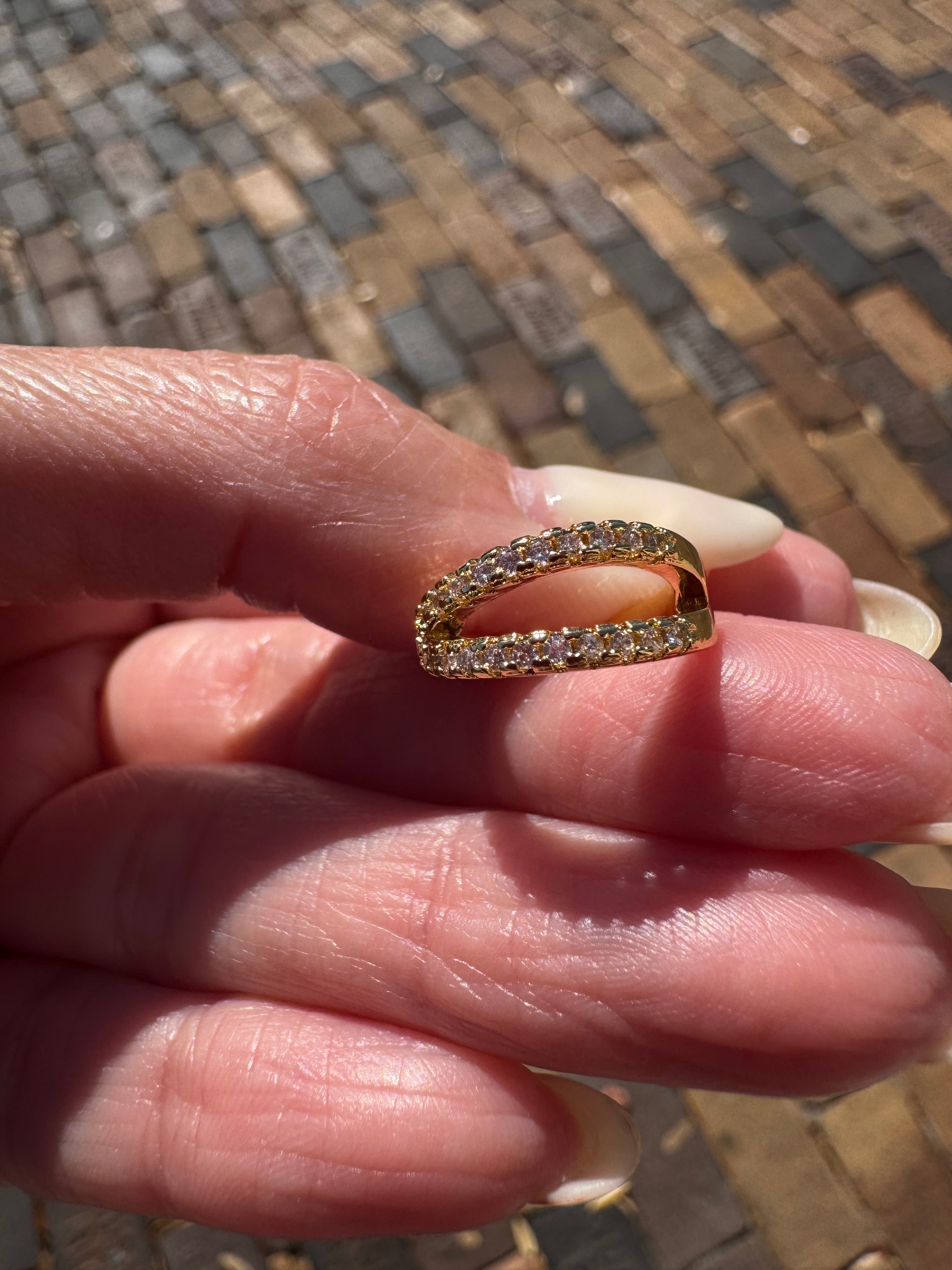 2 Layers Zircon Style Ear Cuff