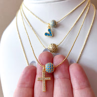 4 Style Hearts and Cross Adjustable Necklaces