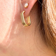 Gold Dangle Steel Earrings