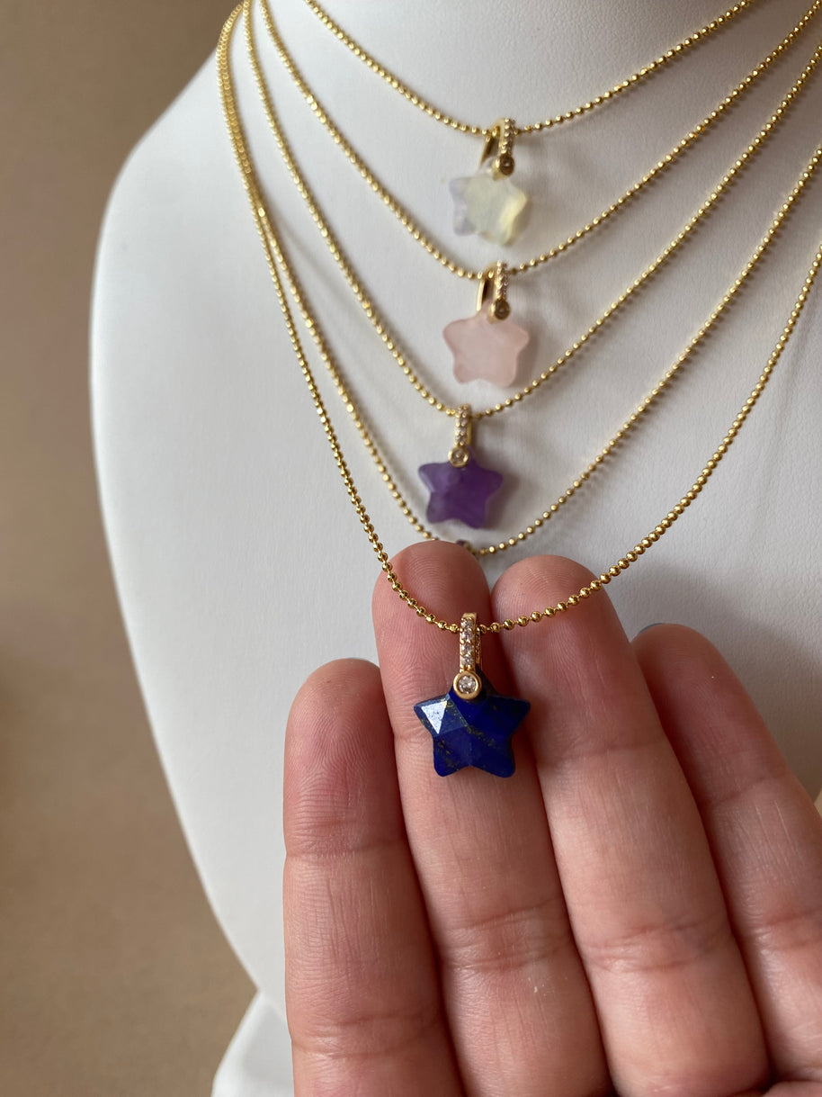 Stars Colorful Gems 💎 Adjustable Necklaces