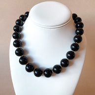 Black Acrylic Big Balls Necklace
