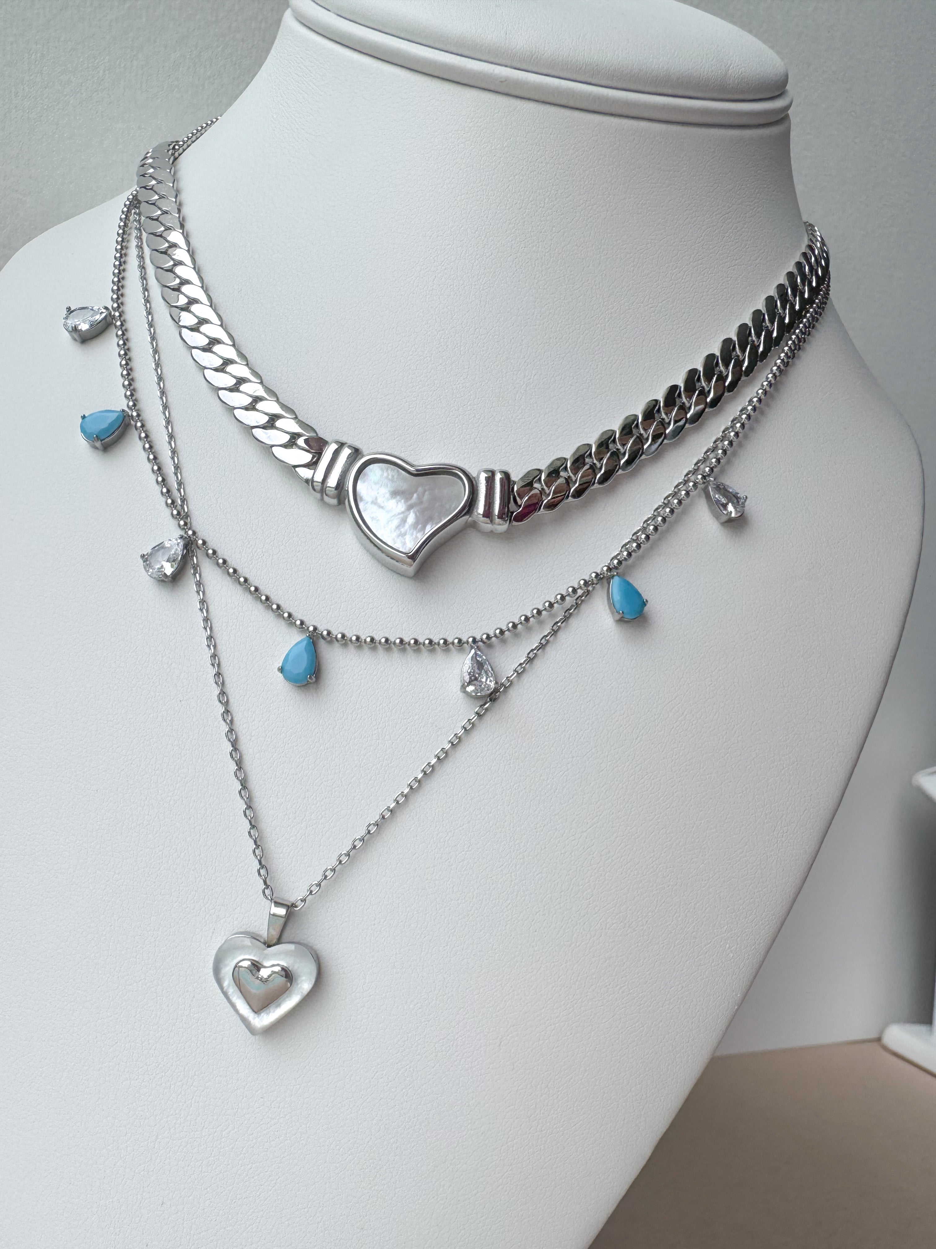 Silver Steel Style Necklace