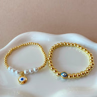Blue and White Styles of Evil Eye Charms Bracelets