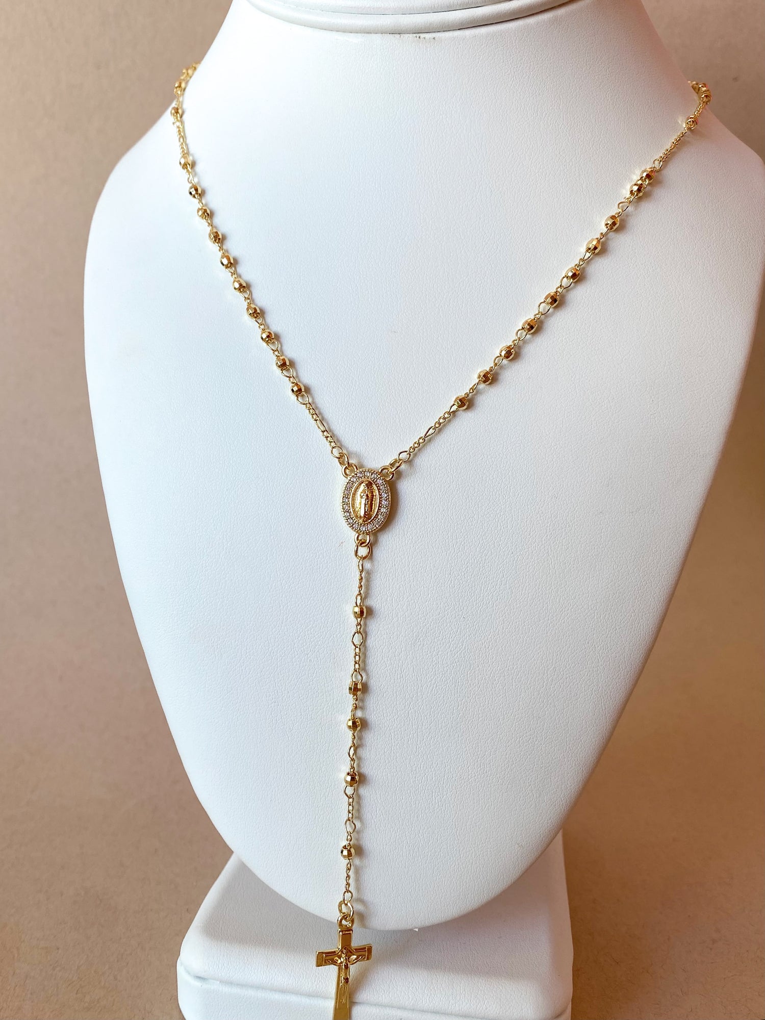 Golden Shiny Balls Guadalupe Rosary
