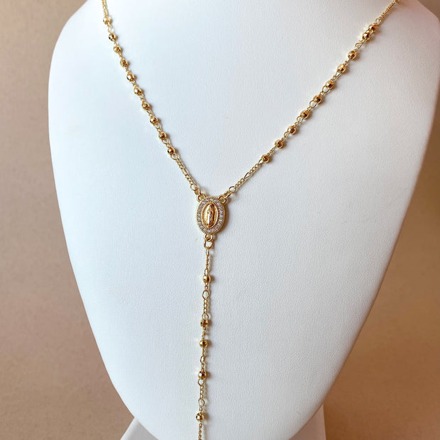 Golden Shiny Balls Guadalupe Rosary