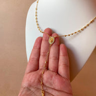 Golden Shiny Balls Guadalupe Rosary