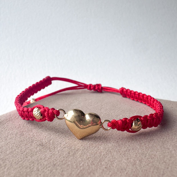 Pulsera Roja Corazón 18k