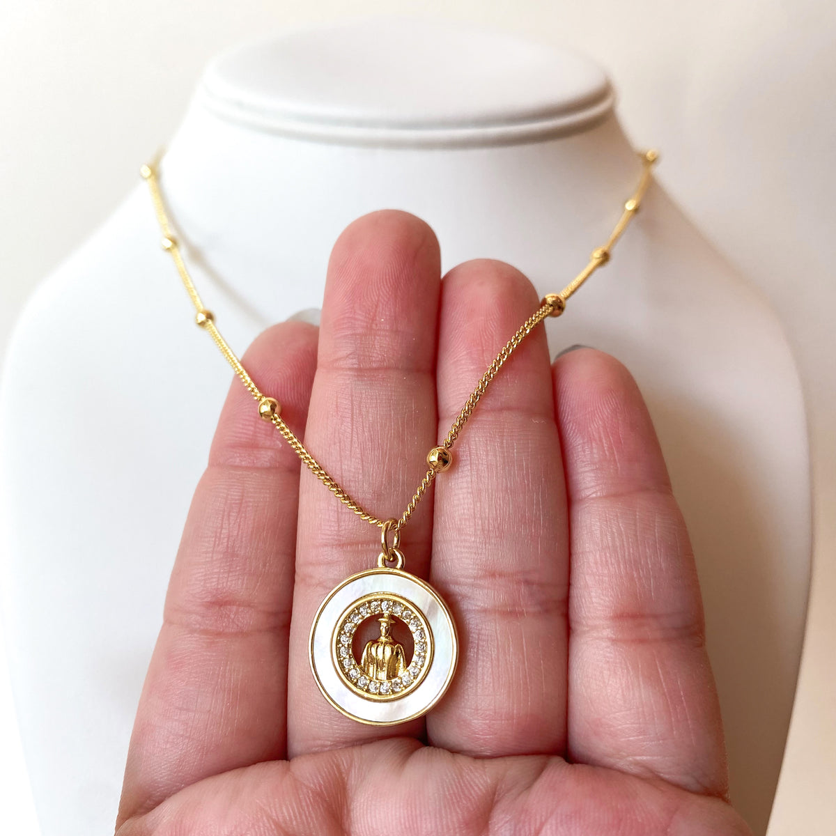 Jose Gregorio Hernandez Circular Medal Necklace