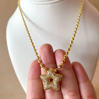 Crystals Star, Cross & Heart Style Necklaces