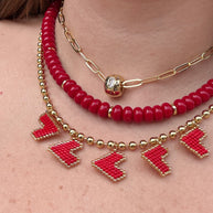 Red Hearts Miyuki Handmade Necklace