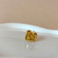 Golden Steel Leaf Style Ear Cuff