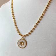 Star of David Mother of Pearl Necklace
