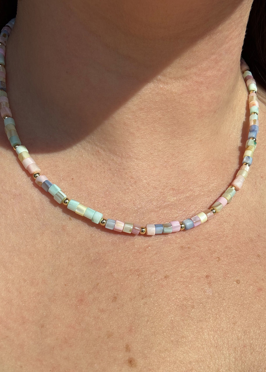 Pastel Colors Beads Necklace