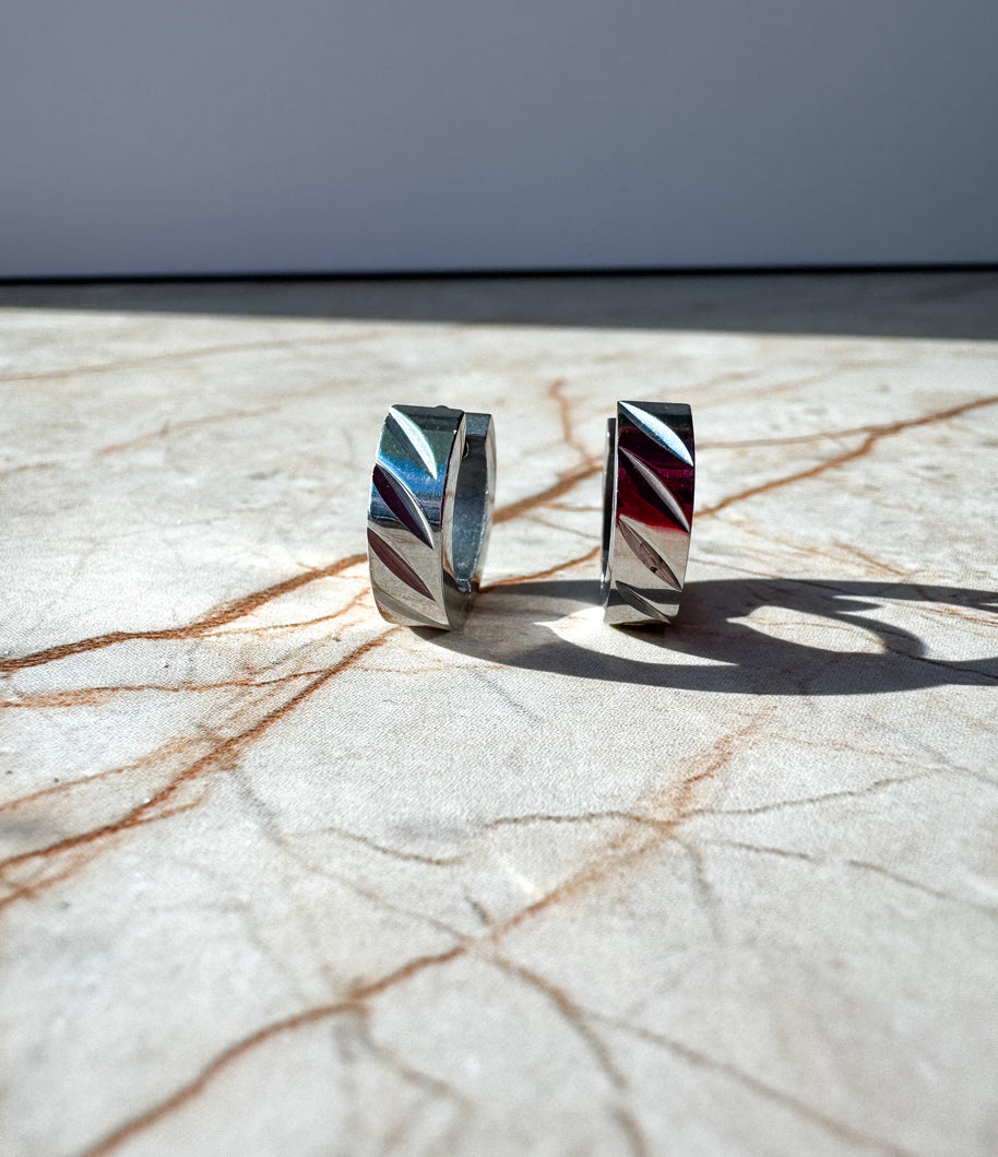 Argollas Plateadas Zirconium