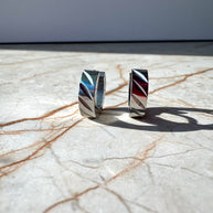 Argollas Plateadas Zirconium
