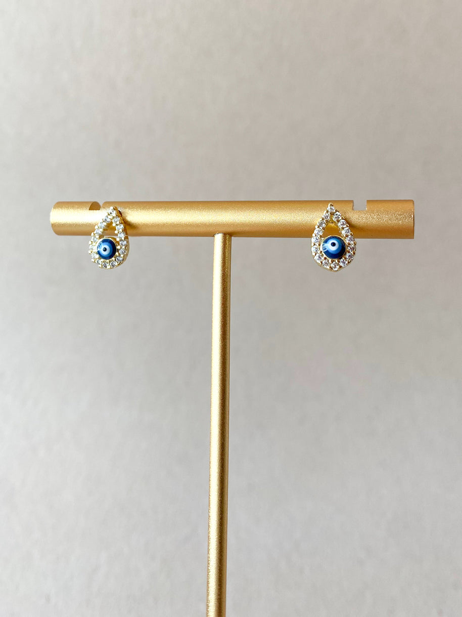 Evil Eye Drop Shape Earrings