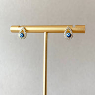Evil Eye Drop Shape Earrings
