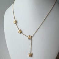 4 Butterfly Style Steel Necklace