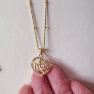Mom Crystal Heart Shape Necklace