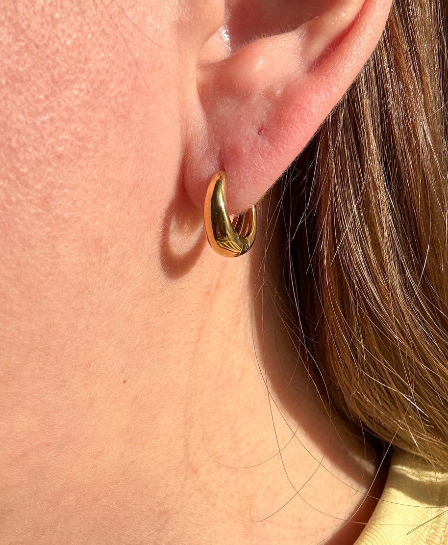 Gold & Silver Oval Hoops