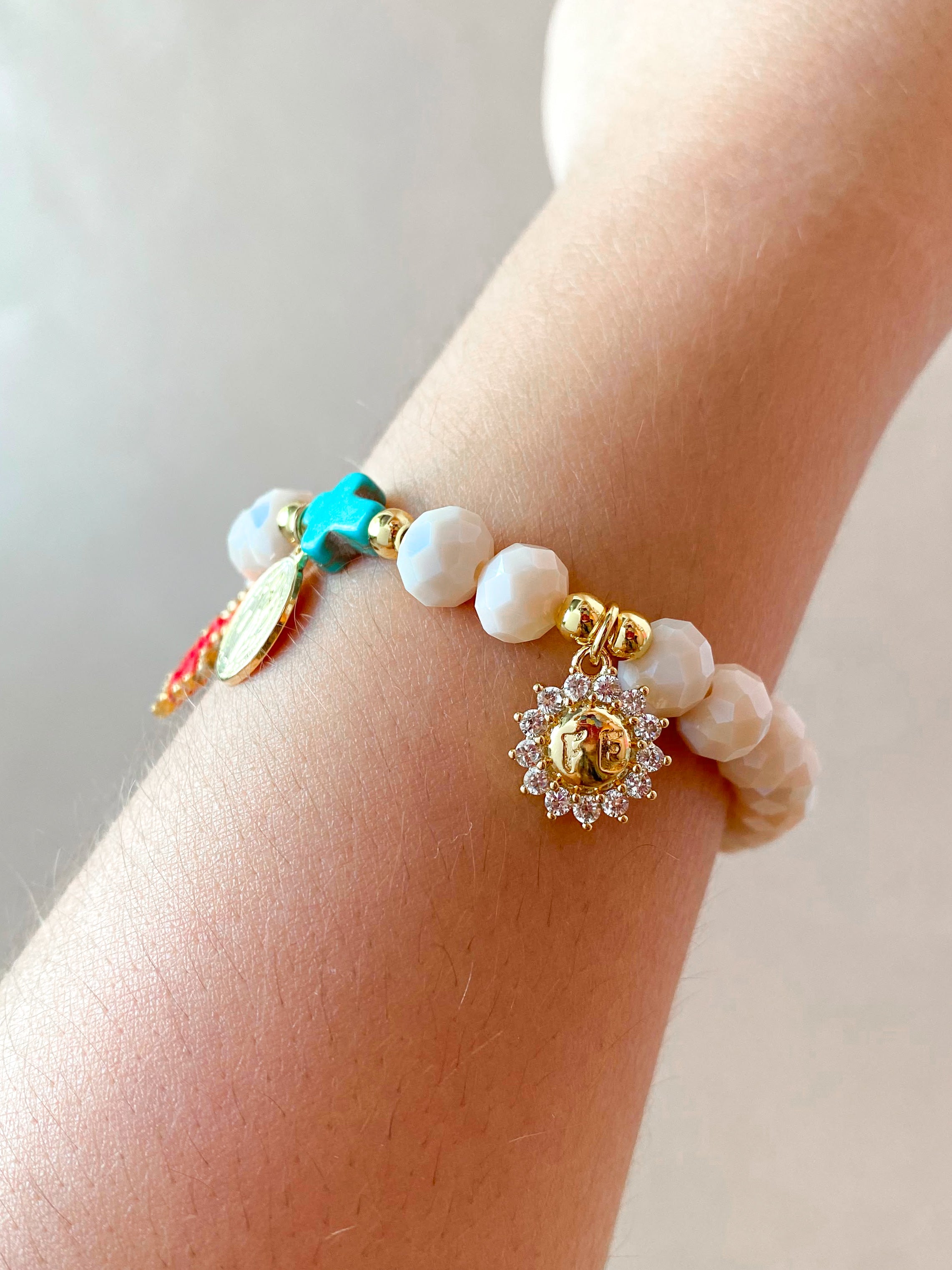 2 Styles of St Benedict, Cross and Faith Charms Bracelets
