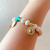 2 Styles of St Benedict, Cross and Faith Charms Bracelets