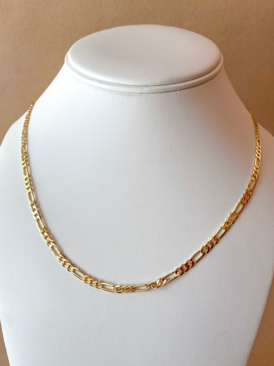 Plain Figaro Golden Style Chain Necklace