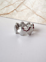 Load image into Gallery viewer, Silver Clover Pattern Ring
