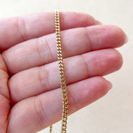 Golden Cuban Link Style Anklet