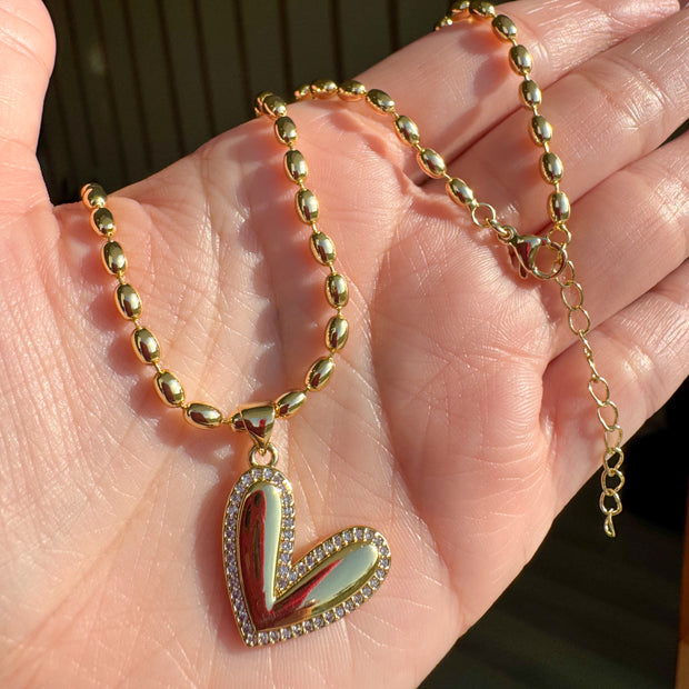 Heart Zirconium Chain
