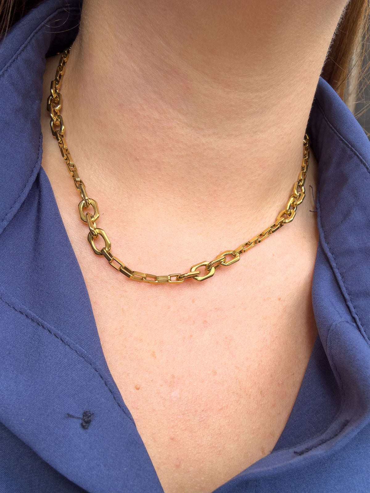 Chunky Link Steel Chain Necklace