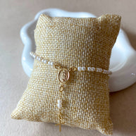 Guadalupe Virgin Pearls Rosary Bracelet