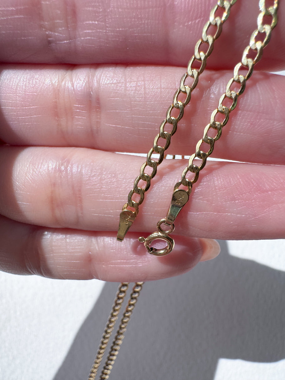 2 in 1 Chain 18k Solid Gold Necklace