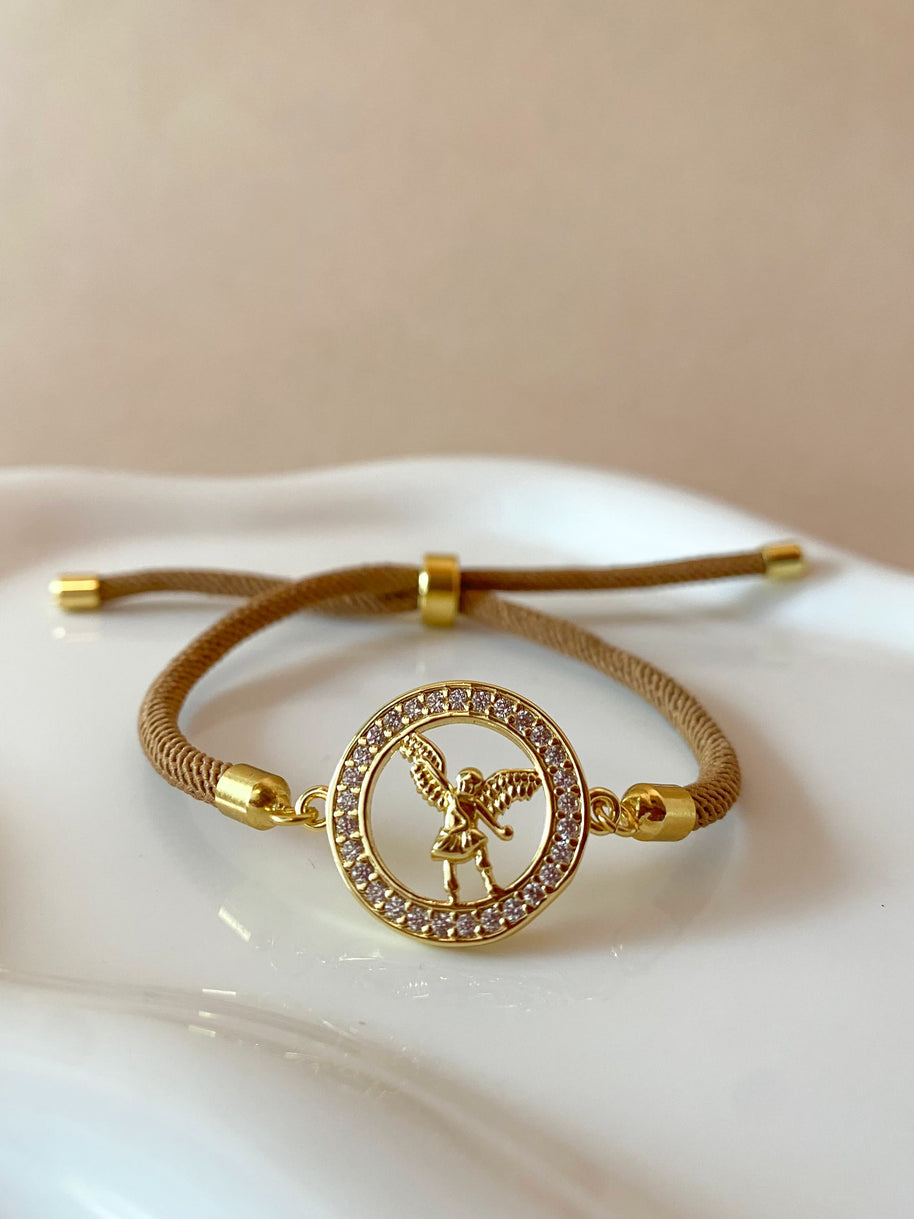 Crystals St. Miguel Charms Red or Brown Adjustable Bracelets