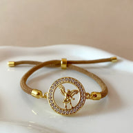 Crystals St. Miguel Charms Red or Brown Adjustable Bracelets