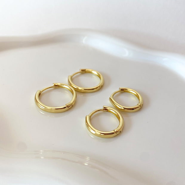 Little Golden Plain Hoops