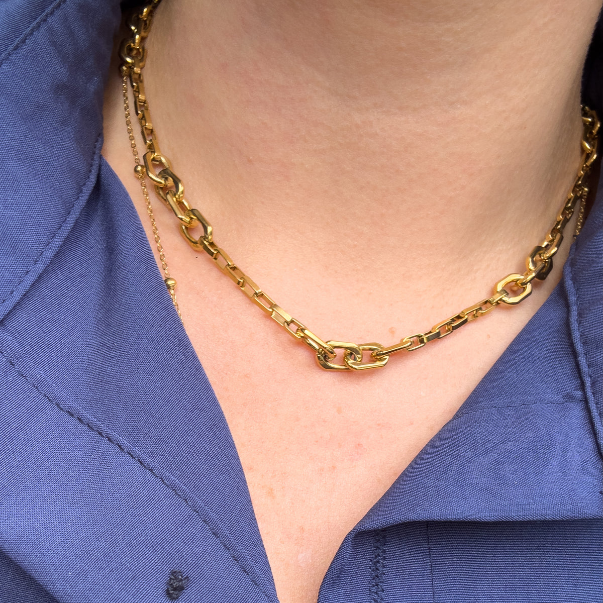 Chunky Link Steel Chain Necklace