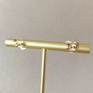 Textured Shape of Golden Heart Little Earrings