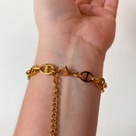 Puffed Mariner Medium Steel Bracelet