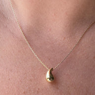 Drop Style Chain 18k Solid Gold Necklace
