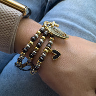 Chinita Virgin Variety of Religious Charms in Adjustable Bracelet