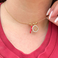 Cadena Ajustable Cuernito Rojo + FE