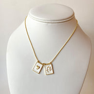 White Faith and Heart Adjustable Scapular Necklace