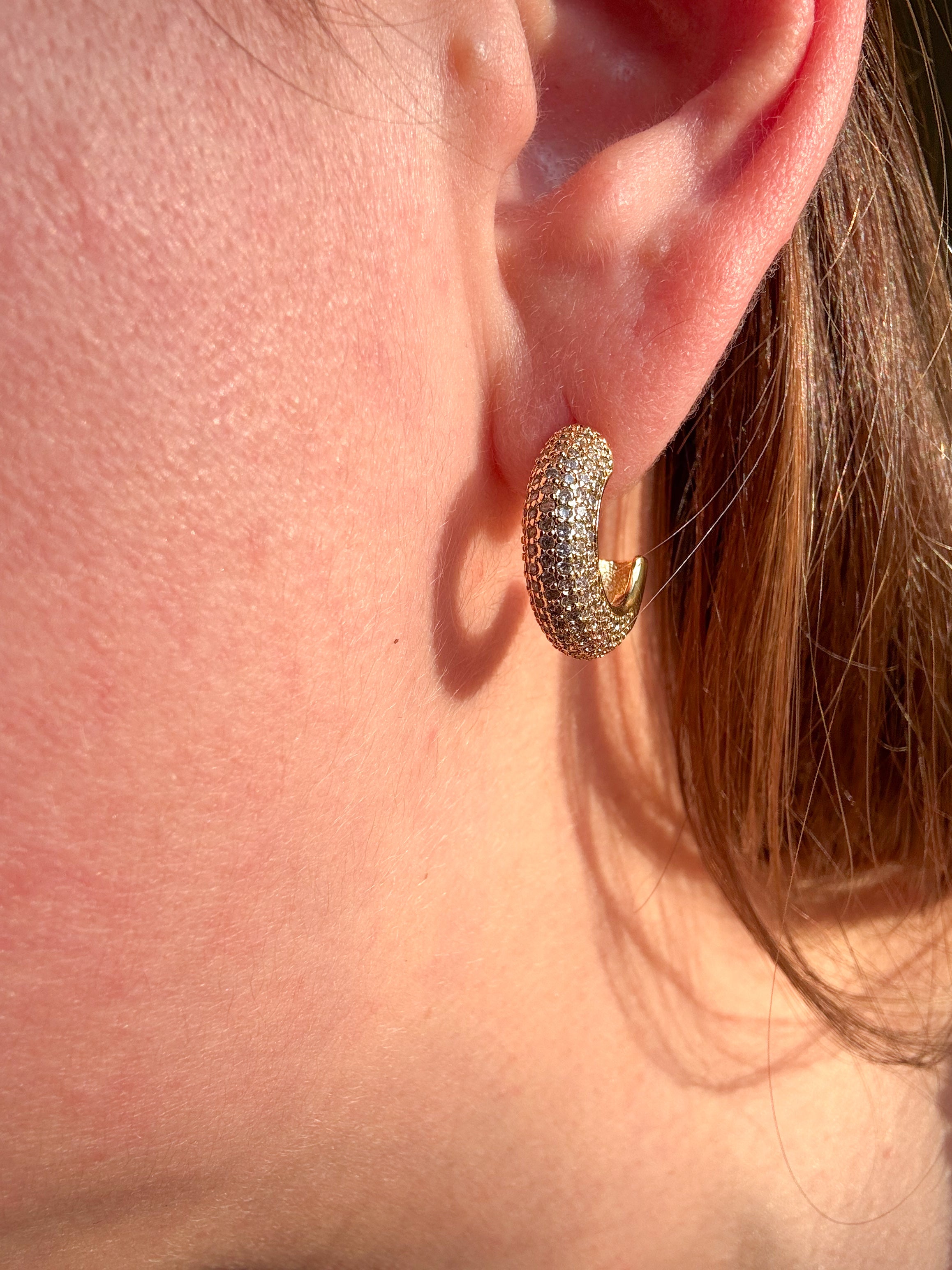 Aretes Aros Brillantes