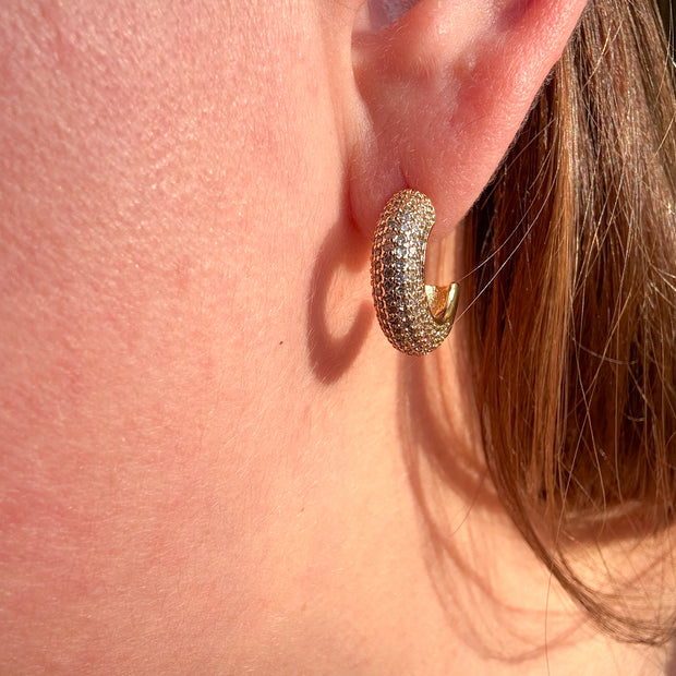 Aretes Aros Brillantes